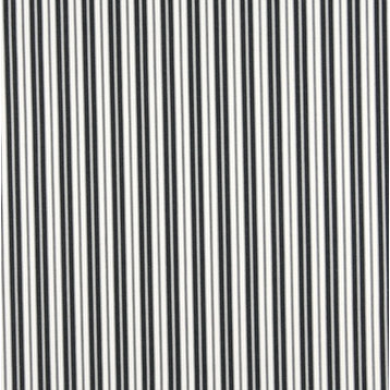 Black, Ticking Stripe Indoor Outdoor Marine Upholstery Fabric By The Yard