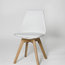 Urban Modern Dining Chairs, Set of 4, White