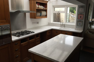 This is an example of a medium sized contemporary kitchen in Cardiff.