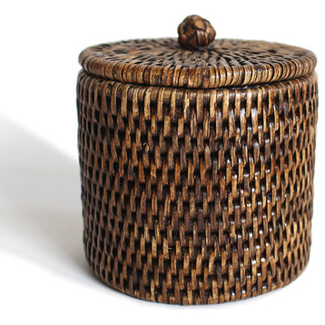 Rattan Small Bathroom Containers Set of 2