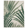In- & Outdoor Rug With With Jungle Design, Green, 6'7"x9'6"