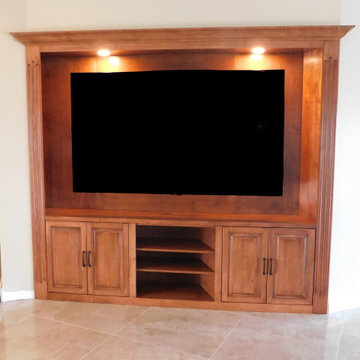 Custom Built-In Traditional Entertainment Center with Raised Panel Doors