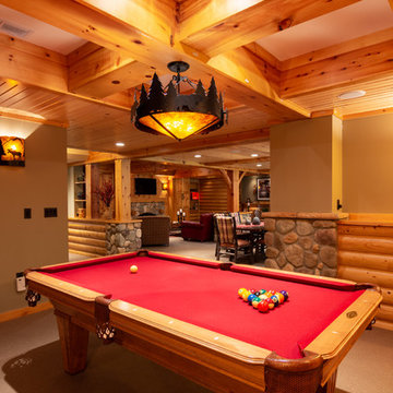 Modern Log Cabin Basement Remodel in Ann Arbor, Michigan