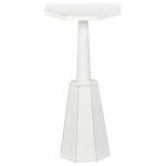 Uniek Inc. - Octavia Accent Table, White, 11x11x24 - Bring the comfort and warmth of farmhouse decor to your home with the lovely Octavia drink table. Inspired by cozy, farmhouse aesthetics, the Octavia has a sturdy, octagon base and a distressed white finish for a rich and storied style. This small table is crafted from robust wooden material for a look and construction made to last through years of high-quality display. Indulge in a multifunctional array of plants, candles, and other home decor accents with the Octavia tabletop's 11.25" diameter. This diameter is fabulous for serving cocktails and tea at your next get-together! The Octavia is the ultimate living room, bedroom, or bathroom accent, standing at 23.5 inches tall to complement your furniture. If you want to make it more functional, it's also a fabulous catch-all for keys, wallets, change, and even makeup or jewelry. Finally, if you're concerned about your home's hard surfaces, the Octavia includes a fabric felt pad to prevent damage like scuffs and scratches along with its sturdy base to avoid tipping.