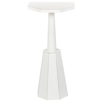 Octavia Accent Table, White, 11x11x24