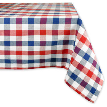 DII Red/Blue Check Tablecloth 60"x84"