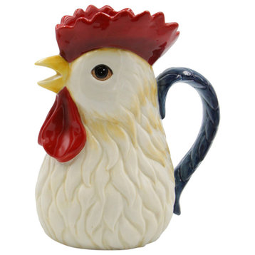 Colorful Rooster Pitcher