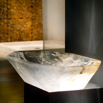 Rock crystal sink  for luxury bathroom