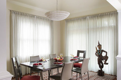 Inspiration for a dining room in Boston.