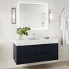 Boutique Bath Vanity, Black, 48", Single Sink, Wall Mount