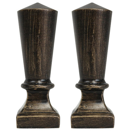 Olivet Lamp Finial, 2 1/2" Tall, Antique Bronze, Set of 2