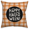 Happy Halloween Plaid 18"x18" Indoor/Outdoor Pillow