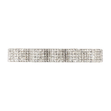 Chrome Finish And Clear Crystals 5-Light Wall Sconce