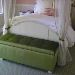 Green Velvet Storage Bench1 - Accent And Storage Benches