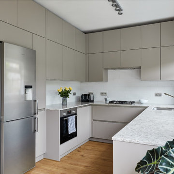 Taupe Handleless Kitchen