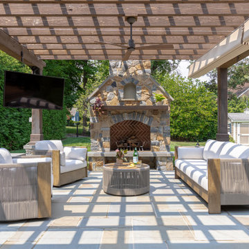 Haddonfield NJ Residence # 8 - Elegant Pergola and Fireplace