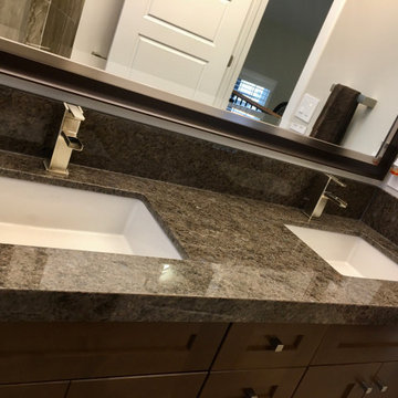 Updated Guest Bathroom Counter Top - Labrador Antique Granite Counter Top