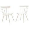 Side Dining Chair, Set of 2, White, Wood, Modern, Cafe Bistro Hospitality