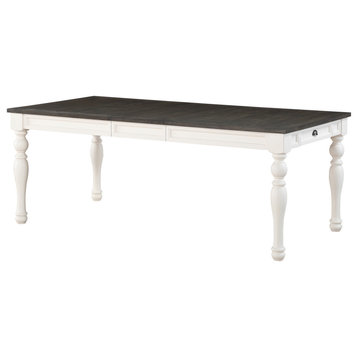 Steve Silver Joanna Two-tone Ivory and Dark Oak Dining Table