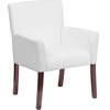 White Leather Side Chair