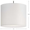 Markor Collection One-Light White Linen Shade Transitional Pendant