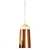 Innermost Glaze 14 modern metal Pendant, Cream & Copper