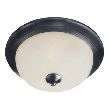 Maxim Essentials - 583x Essentials 3-Light Flush Mount 5832FTBK - Black