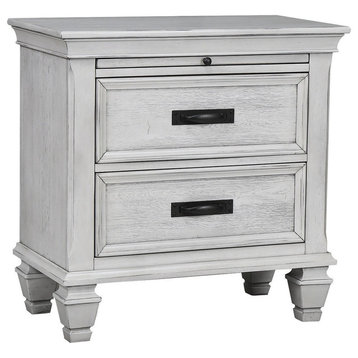 Coaster Furniture Franco 2 Drawer Nightstand in Antique White