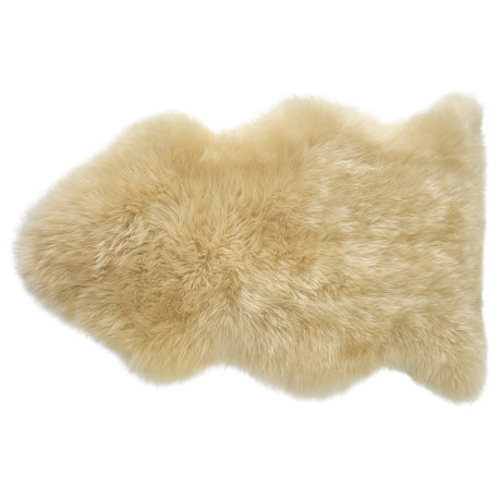 New Zealand Sheepskin Single Pelt, 2'x3', Cream, 2x3'