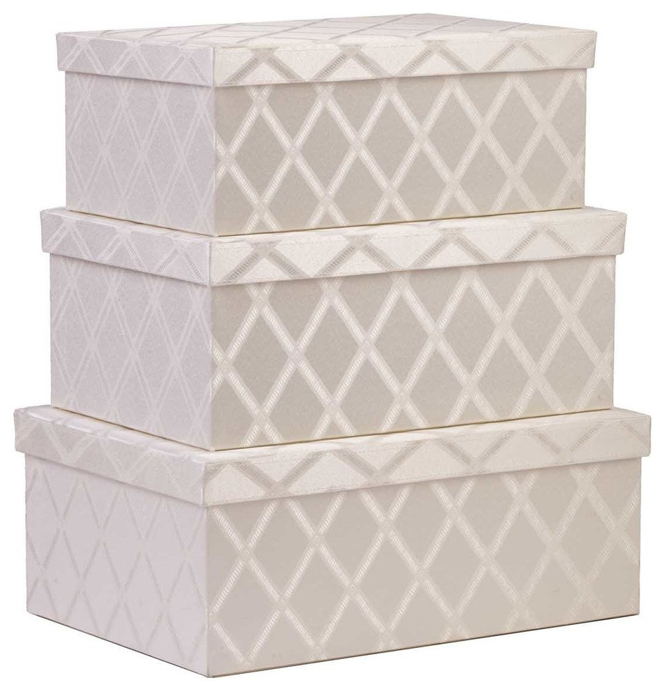 Storage Boxes set of 3, Sand Dunes - Contemporary - Decorative Boxes ...