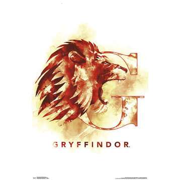 Harry Potter Gryffindor Illustrated Poster, Premium Unframed