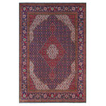 Bareens Designer Rugs - Vintage Antique Persian Tabriz Mahi Wool Rug - Create a new dimension of style in your space with this breath-taking antique hand knotted Persian rug. Made in Iran, this gorgeous hand-knotted rug features all vegetable dyes and 100% wool, adding luxurious texture and appearance. This gorgeous antique rug features an intricate design with a unique detailed border. Featuring an awe-inspiring color pallet and an intricate design handmade by skilled artisans is a great addition to any decor. Bring luxury and extravagance to your living space with this luxurious rug.