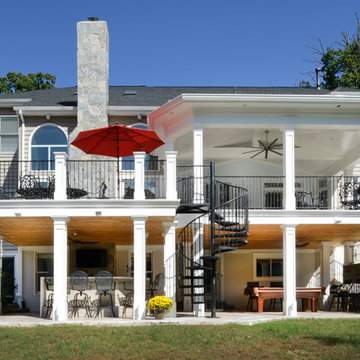 Exterior Remodel Turns Home Backyard into Gorgeous Retreat in Great Falls, Va