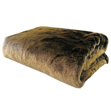 Tissavel Volga Rabbit Faux Fur Handmade Luxury Throw