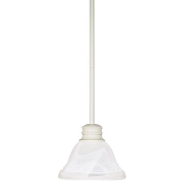 Nuvo Empire 1 Light 7" Mini Pendant with Hang Straight Canopy