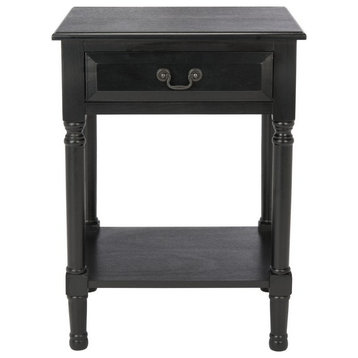 Nellie One Drawer Accent Table Black