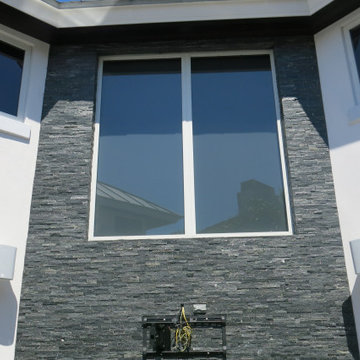 Patio with Royal Black Unitek Natural Stone Panels