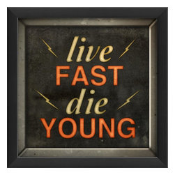 The Artwork Factory - Live Fast Die Young Framed Artwork - Prints And Posters