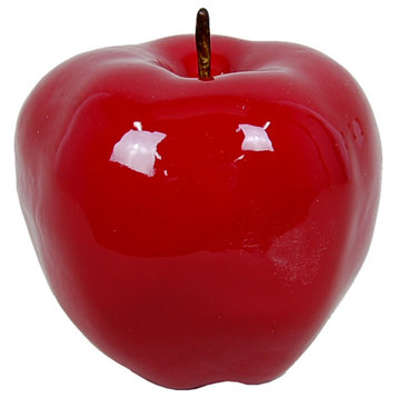 6" Shiny Large Centerpiece Apple,Red