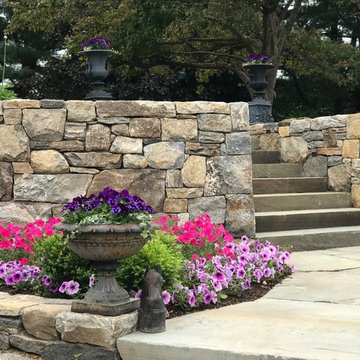 Natural Stone Foundation Veneer, Retaining Walls & Bluestone Steps