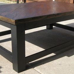 Coffee table made from reclaimed hardwood flooring - Coffee Tables