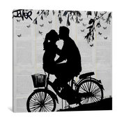 "A Little Love And Adventure" by Loui Jover, 18x18x0.75"
