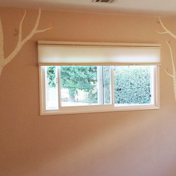 Simple Birch Tree Mural in Nursery