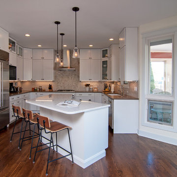 Open Concept Kitchen-Living-Dining Remodel with Mudroom, Powder, Garage Laundry