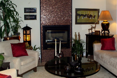 Inspiration for a small asian living room remodel in Dallas
