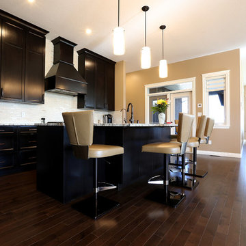 Rich Dark Stained Maple Executive Kitchen