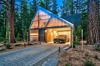 Example of a minimalist exterior home design in Other