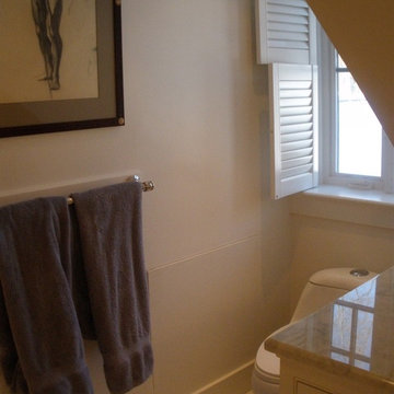 A bathroom under the eaves
