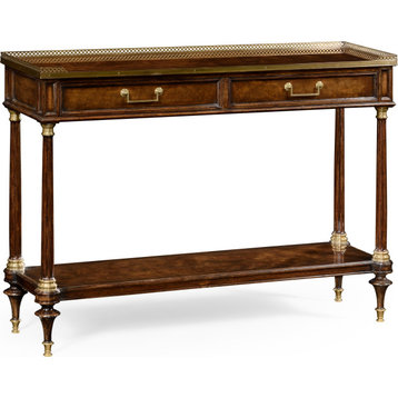 Knightsbridge French Style Mahogany Console - Antique Mahogany Brown - High Lust