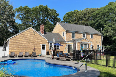 Example of an exterior home design in Boston